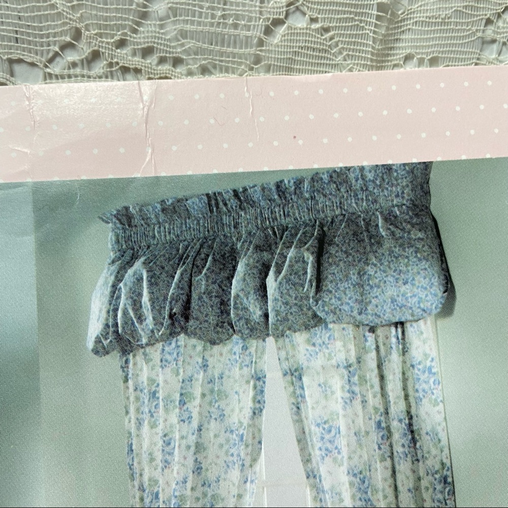 Gunne Sax Vintage Rare Ivy Garden Print Curtain Valance - Picture 3 of 6